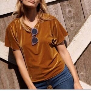 Madewell Velvet Butterfly Top